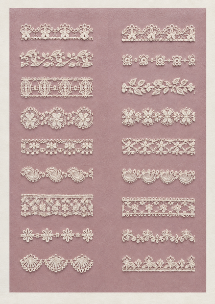 Vintage Lace Sample Collection｜ヴィンテージレース素材 A4