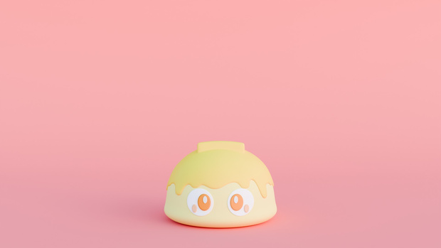 【オリジナル3Dマスコットキャラクター】バター