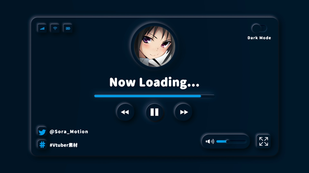 【待機画面】ニューモーフィズム風 ダークモード