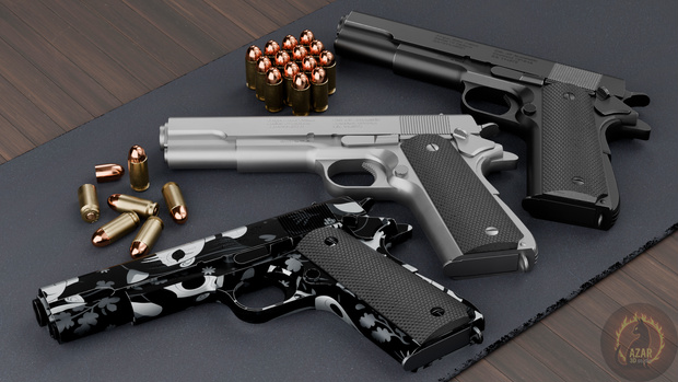 Tactical Pistol 1911 (PBR / Game-Ready) タクティカルピストル