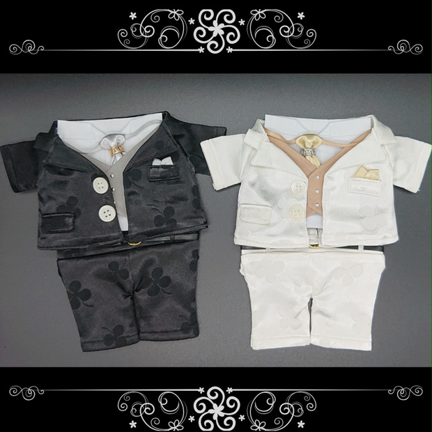 タキシードセット(白・黒) ぬい服 ぬいぐるみ服 - おもちゃ