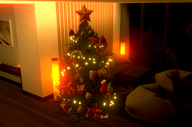 HD 3D Christmas tree【3Dモデル】 クリスマスツリー　* with warudo