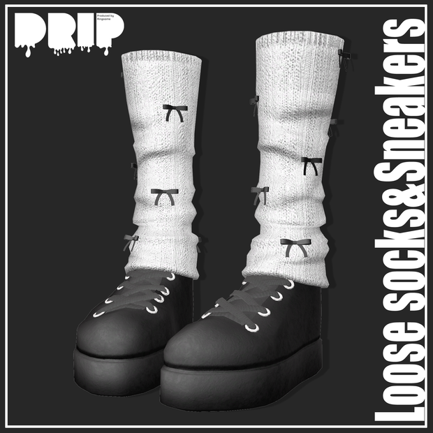 【複数アバター対応】Loose socks&Sneakers【VRChat想定】
