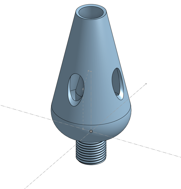 【3Dプリント用データ】120cm浮き輪でも高速膨らまし！エアーコンプレッサー用ベンチュリ効果ノズル v1.0