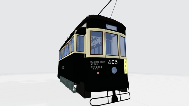 【3Dモデル】400形タイプ・路面電車 (Japanese old tram) ※販売終了予告・新規ＤＬ非推奨