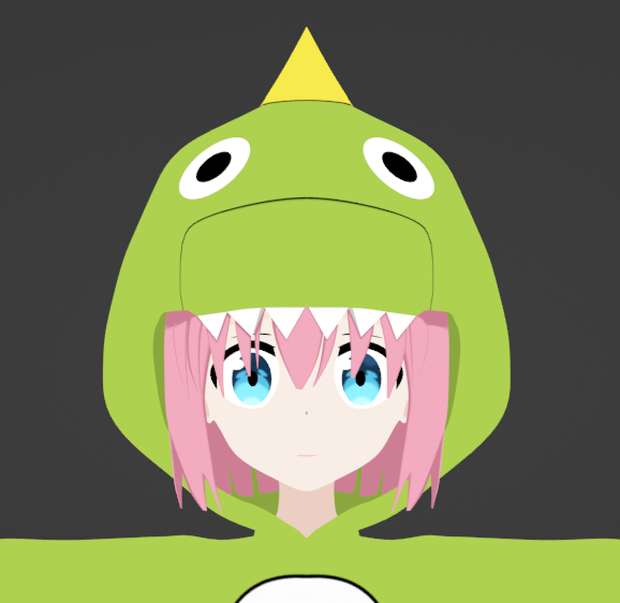 Bocchi dino model 2.0 (blender, fbx, vrm, unity package)