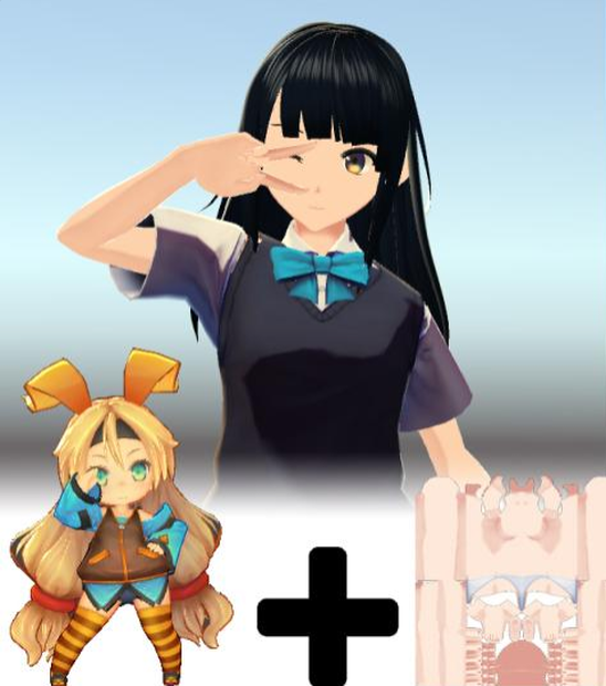 Vroid cell shading skin + uts2 shader settings