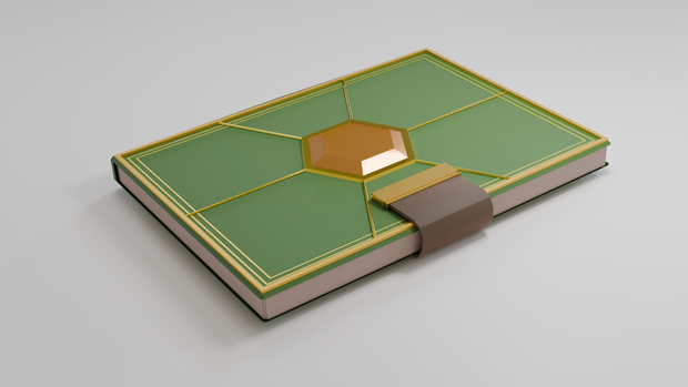 魔導書（マジックブック）　Magic book 3D model（.blend形式）