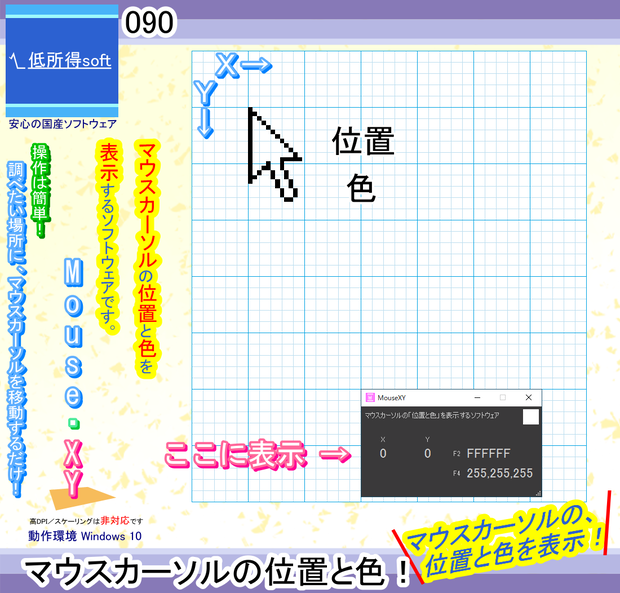 マウスカーソル調査ツール