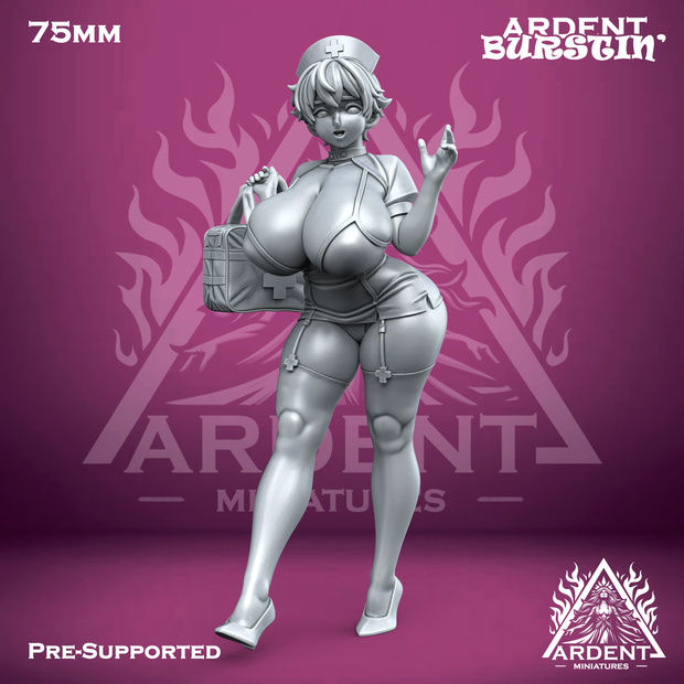 Nursing Power, 75mm, Ardent Burstin' #004 for 3D printing