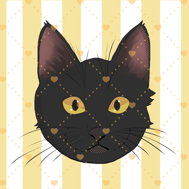 猫のアイコン(黒猫)