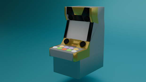 （FBX）（blendファイル）例の音ゲー筐体