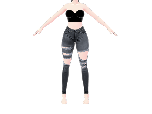 Bottoms Ripped jeans woman