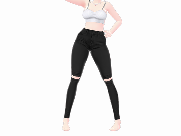 Bottoms Ripped jeans woman - 02 