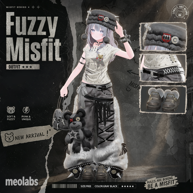 [23アバター対応]008Fuzzy Misfit 
