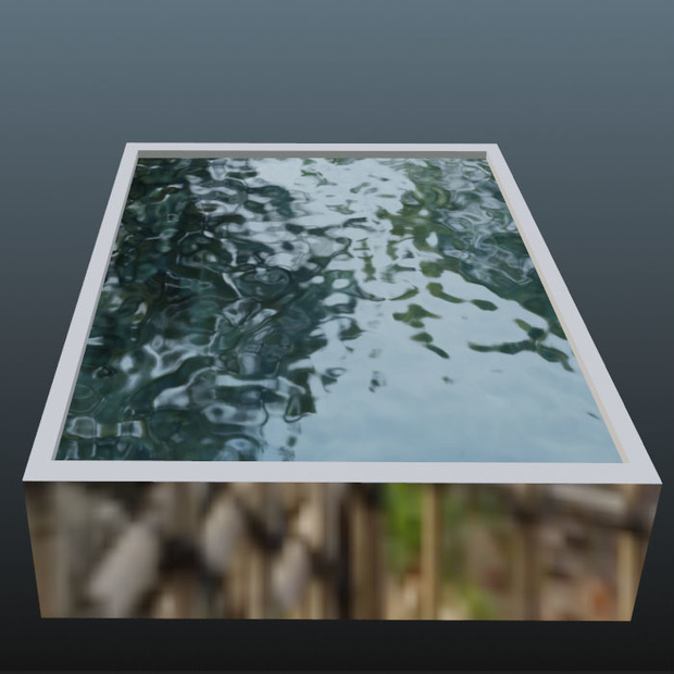 ３ｄモデル　プール　水　blender　