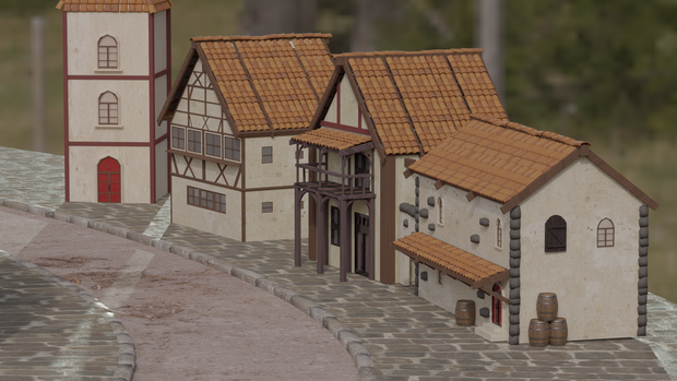 [Unity対応] 町 (中世ヨーロッパ風)