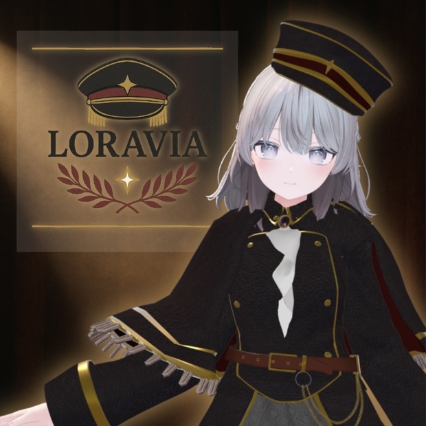『15アバター対応』Loravia -ロラヴィア- ｜ Star Military Lolita Outfit for 15 Avatars (VRChat)