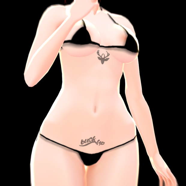 Buck Up Deer Tattoo   バックアップディアタトゥー[Vroid]