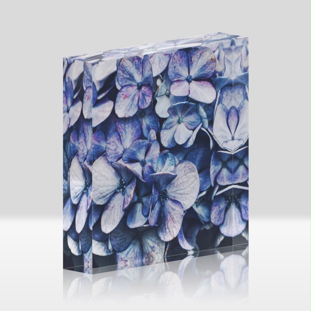 紫陽花 B 透明アクリルブロック - No.9 = BOOTH支店 = - BOOTH