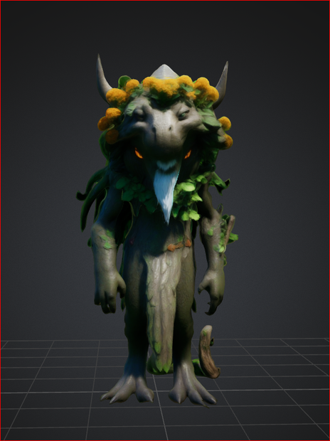 ファンタジーキャラクターフォレストガーディアン3DモデルVRCHAT VRC