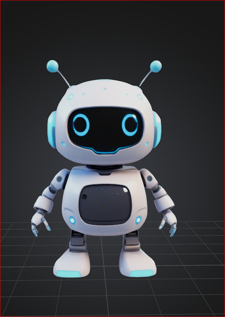 かわいい仲間の魅力的なボット 3DモデルVRCHAT