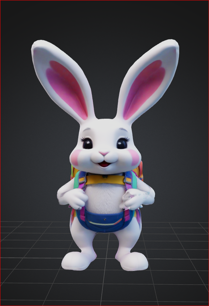 楽しいバニー  バックパックエクスプローラー  3DモデルVRCHAT