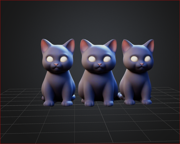 Chonky Cat Trio VRChatアバター  kawaii  3Dモデル