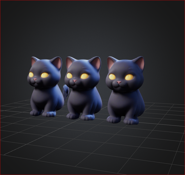 Chonky Cat Trio – かわいい3D猫アバター for VRChat