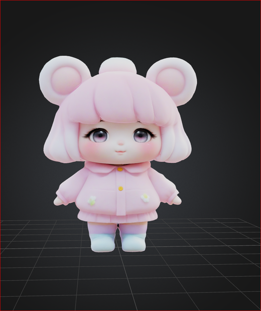 Mochi Girl - オリジナル3Dモデル | VRChat Avatar