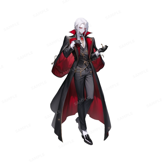 【ダークファンタジー】漆黒の貴公子_ヴァンパイア・アリストクラット_立ち絵