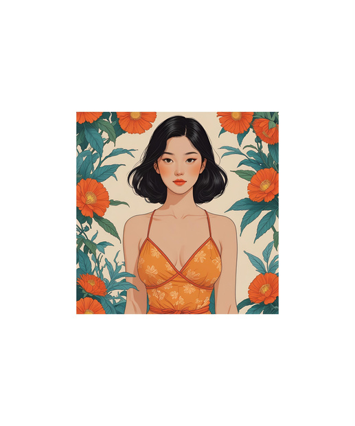 季節と花のレトロイラスト　20枚セット　2