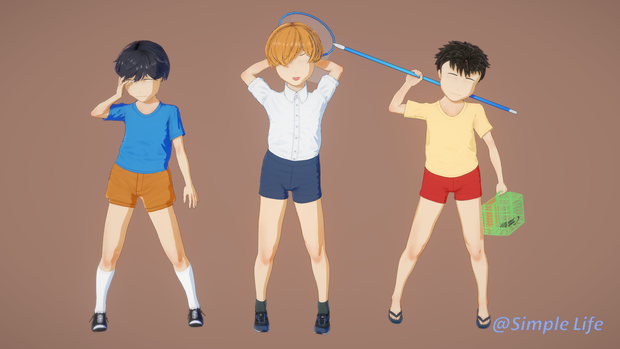 【コイカツ / Koikatsu】Character Card キャラクターカード---弟子三人組（Three  Disciples）