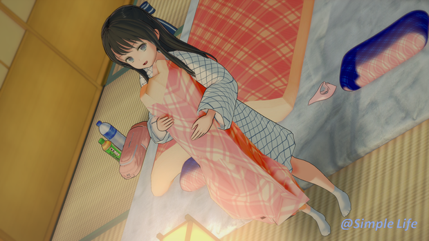 【Koikatsu Scene Pack / コイカツシーン集】 Chika Ver.（全11シーン / 11 Scenes Total） + a custom outfit card (opened yukata)