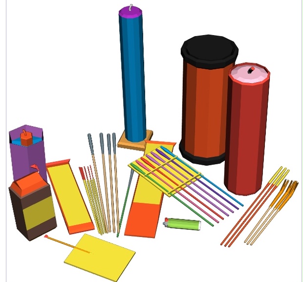 Clip Studio向け 3d花火セット Cs3o Csmo ありそうでない素材屋 Booth