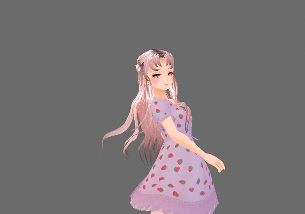 (Vroid) Long Wavy Braided Hair 長いウェーブのかかった編んだ髪