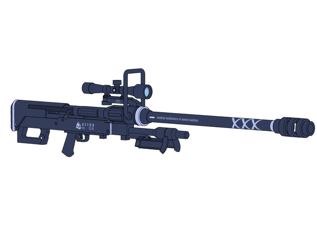 【ブルアカ】槌永ヒヨリ 銃器 3Dモデル (CLIP STUDIO用)