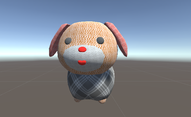 Unity対応！「3Dモデル」イヌのぬいぐるみ