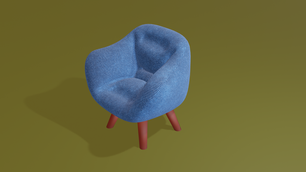 Unity＆Roblox対応！「3Dモデル」おしゃれなデニム風ソファ