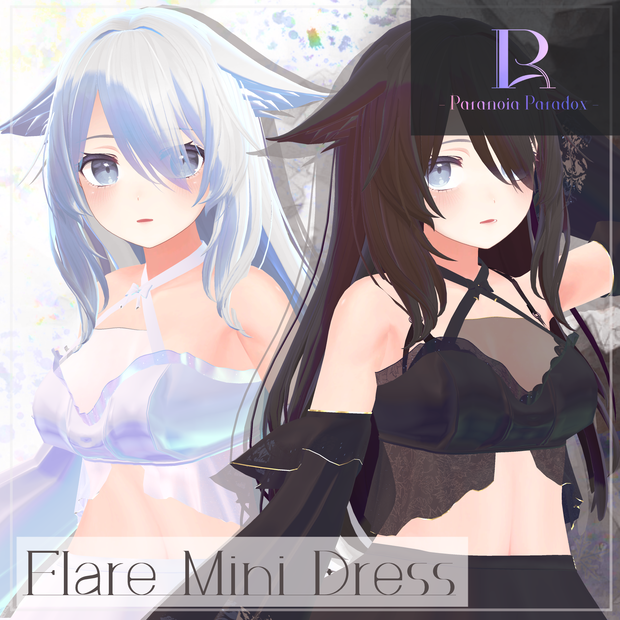 フレアミニドレス FlareMiniDress『3Dモデル』
