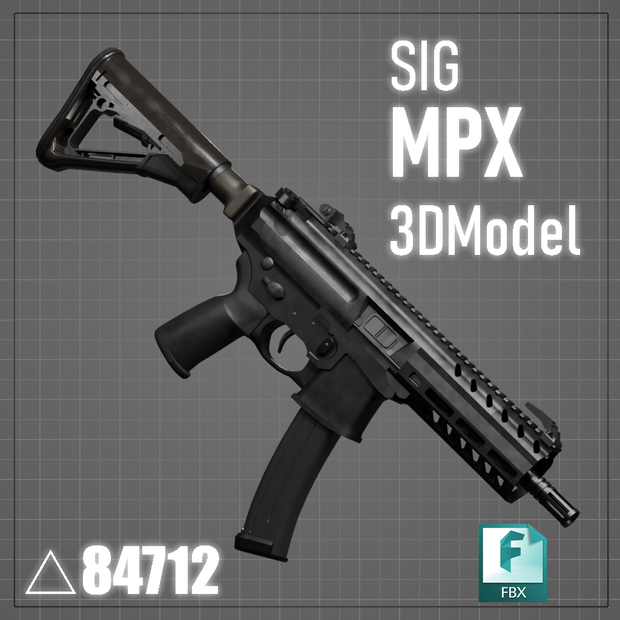 [銃器モデル]SigMPX 3Dモデル