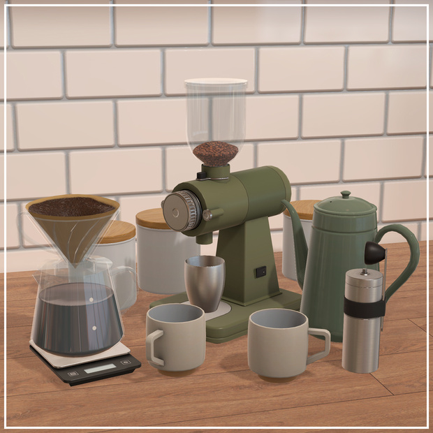 【3Dモデル】家カフェセット