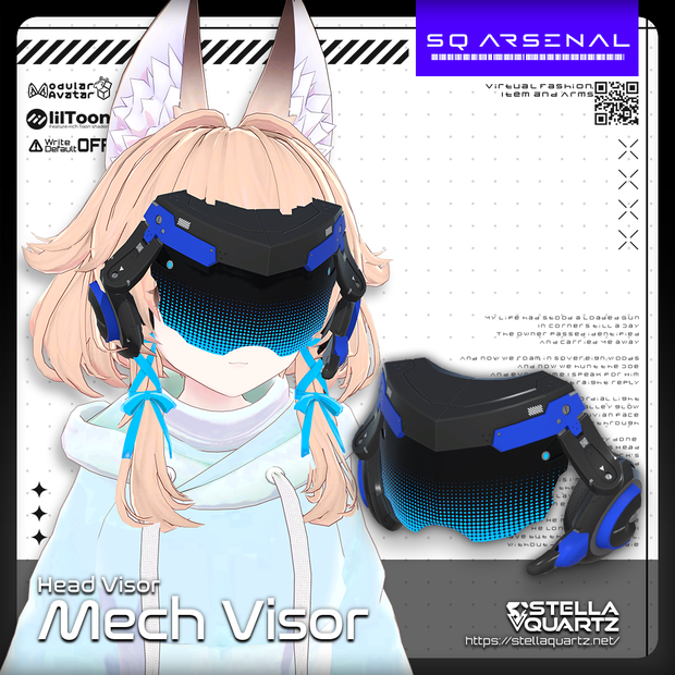 【ギミック付き3Dモデル】MechVisor-メックバイザー-【サイバーバイザー】