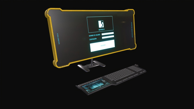 Monitor Keyboard Cyberpunk Vrchat