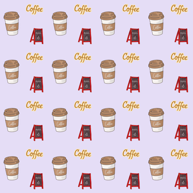 【6枚セット】コーヒー・カフェ　モチーフ　シームレスペーパー　デジタルペーパー