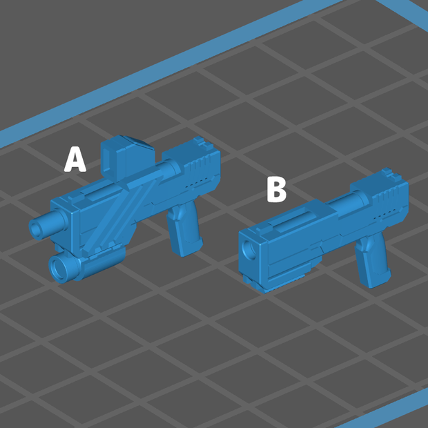 1/12サイズハンドガンセット1(3Dプリント用stlデータ)