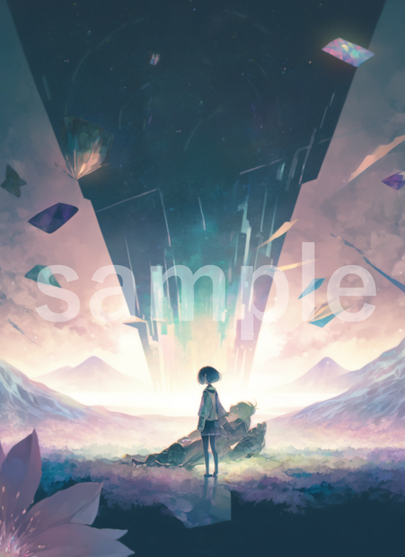 小説や同人誌の表紙等に使えるイラスト背景素材⑯