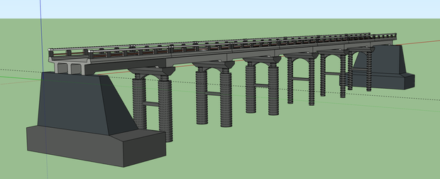 福雷橋（SketchUpモデル）｜昭和初期竣工 橋梁3D再現