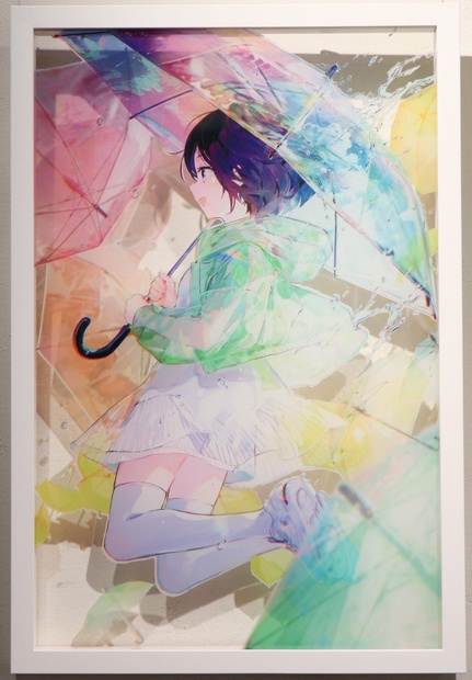 藤ちょこ 直筆サイン アクリルアート（クリア） 「雨のち晴れ」 d95110a1-9cef-4e61-9d57-