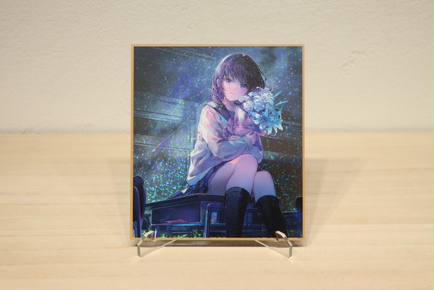 新品】藤ちょこ サイン入り さいはての空 彼方の教室 複製原画